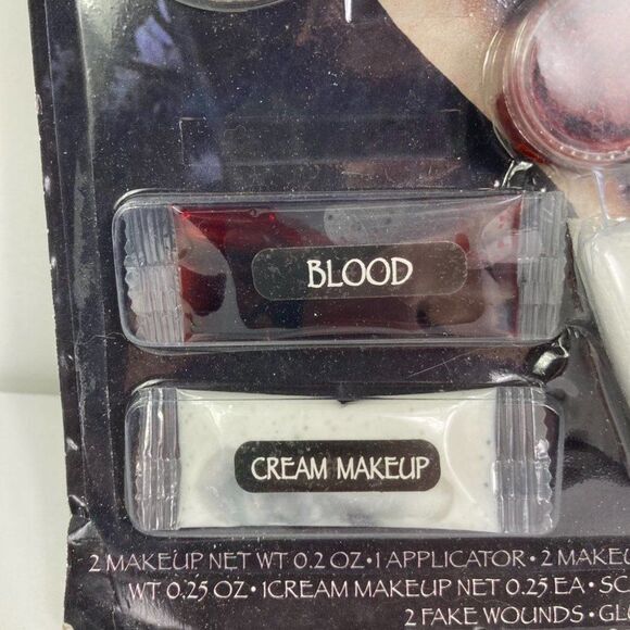 Halloween Zombie Makeup with Fake Blood Scab Prosthetics Horror Costume Scary - Picture 7 of 11